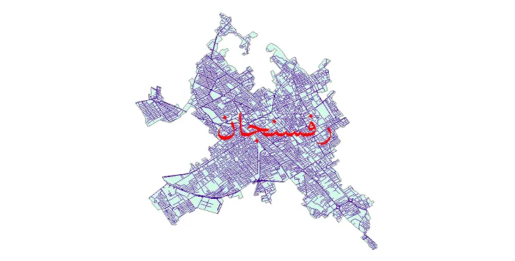 دانلود نقشه شیپ فایل شبکه معابر شهر رفسنجان