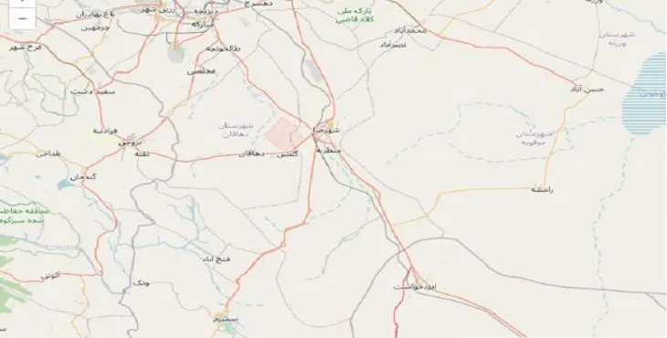 دانلود نقشه شهرستان شهرضا + pdf با کیفیت بالا