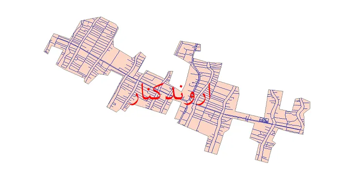 دانلود نقشه شیپ فایل شبکه معابر شهر اروندکنار
