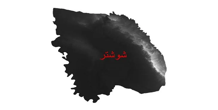 دانلود نقشه دم (DEM) شهرستان شوشتر | دقت 30 متر