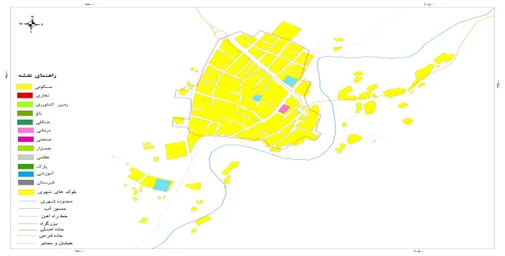 نقشه شیپ فایل (GIS) شهر ماژین 1404 + عکس با کیفیت