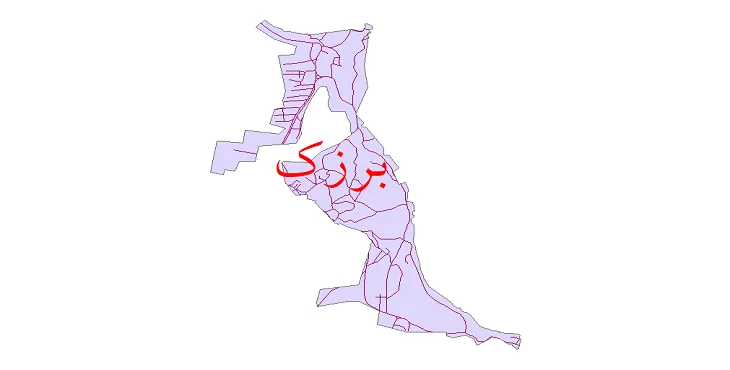 دانلود نقشه شیپ فایل شبکه معابر شهر برزک