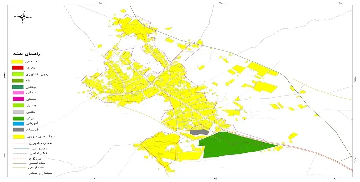 نقشه شیپ فایل (GIS) شهر فیرورق 1404 + عکس با کیفیت