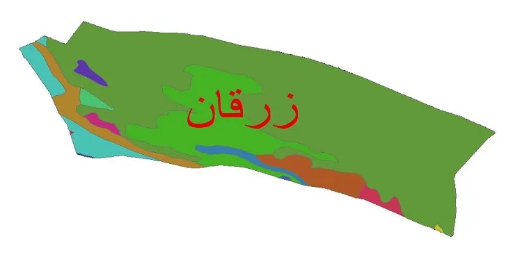 نقشه شیپ فایل (GIS) زمین‌ شناسی شهرستان زرقان