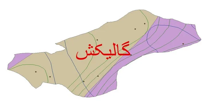 نقشه شیپ‌ فایل اقلیم‌شناسی شهرستان گالیکش + 7 لایه اقلیمی