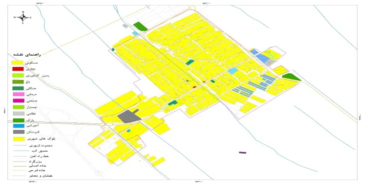 نقشه شیپ فایل (GIS) شهر گرگاب 1404 + عکس با کیفیت