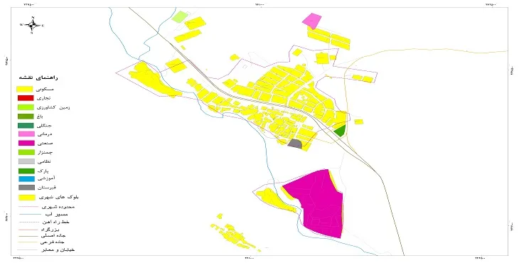 نقشه شیپ فایل (GIS) شهر بیدروبه 1404 + عکس با کیفیت