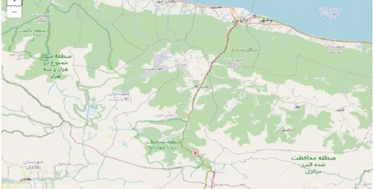 دانلود نقشه شهرستان چالوس + pdf با کیفیت بالا