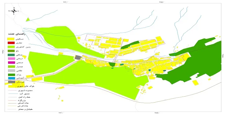 نقشه شیپ فایل (GIS) شهر نراق 1405 + عکس با کیفیت