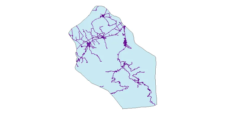 جدیدترین نقشه شیپ فایل راه های شهرستان رامیان + PDF