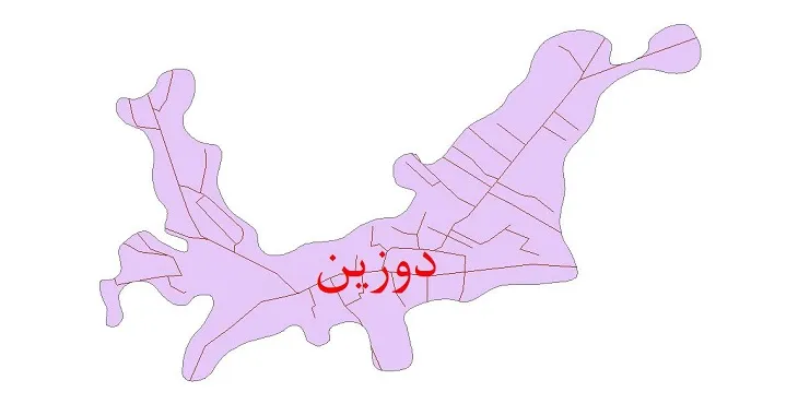 دانلود نقشه شیپ فایل شبکه معابر شهر دوزین