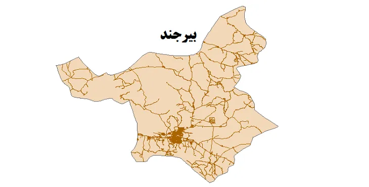 جدیدترین نقشه شیپ فایل راه های شهرستان بیرجند + PDF