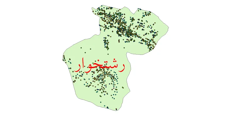 دانلود نقشه جمعیت نقاط شهری و روستایی شهرستان رشتخوار از سال 1335 تا 1395