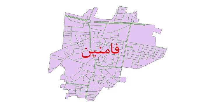 دانلود نقشه شیپ فایل شبکه معابر شهر فامنین