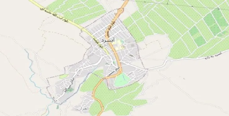 دانلود نقشه شهر آبسرد + pdf با کیفیت بالا