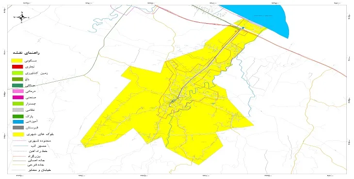 جدیدترین نقشه شهر واجارگاه | قابل چاپ + کیفیت بالا