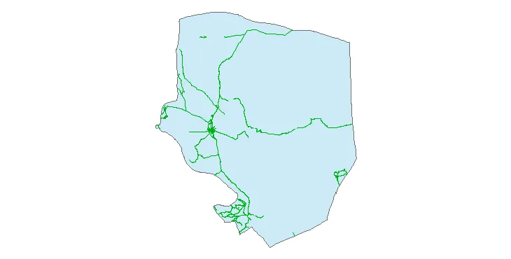 جدیدترین نقشه شیپ فایل راه های شهرستان راور + PDF