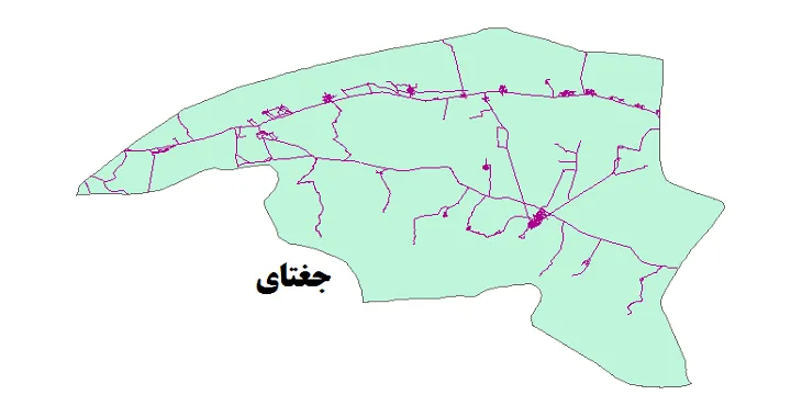 جدیدترین نقشه شیپ فایل راه های شهرستان جغتای + PDF