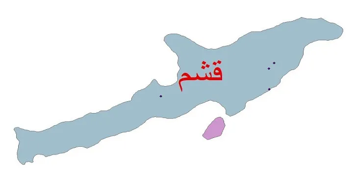 نقشه شیپ فایل اقلیمشناسی شهرستان قشم + 7 لایه اقلیمی