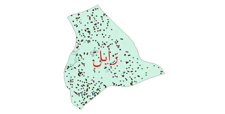 دانلود نقشه شیپ فایل جمعیت نقاط شهری و روستایی شهرستان زابل از سال 1335 تا 1395