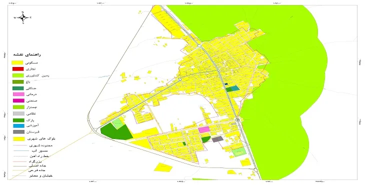 نقشه شیپ فایل (GIS) شهر بشرویه 1404 + عکس با کیفیت