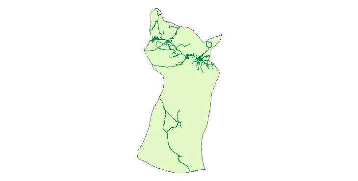 جدیدترین نقشه شیپ فایل راه های شهرستان گرمسار + PDF