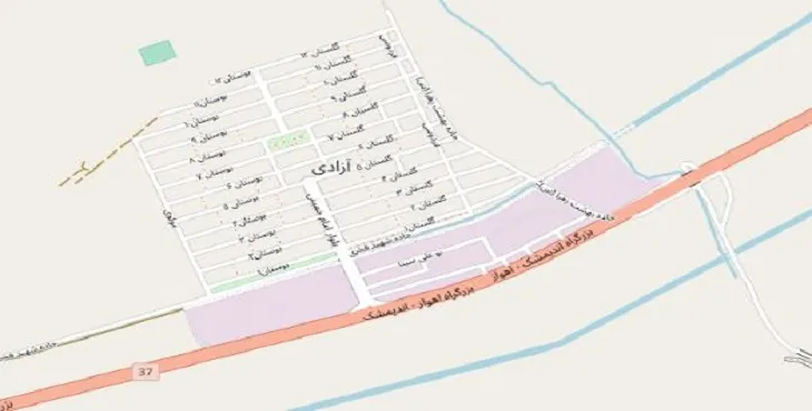 دانلود نقشه شهر آزادی + pdf با کیفیت بالا