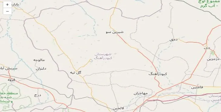 دانلود نقشه شهرستان کبودرآهنگ + pdf با کیفیت بالا
