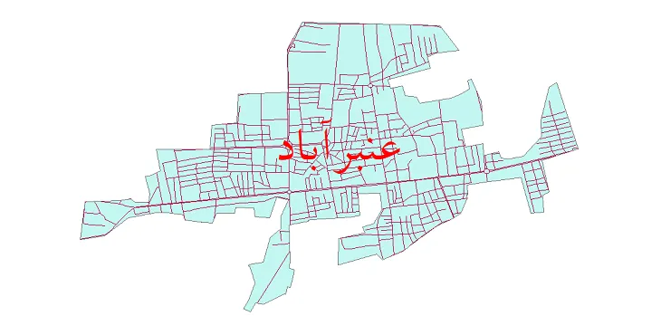 دانلود نقشه شیپ فایل شبکه معابر شهر عنبرآباد