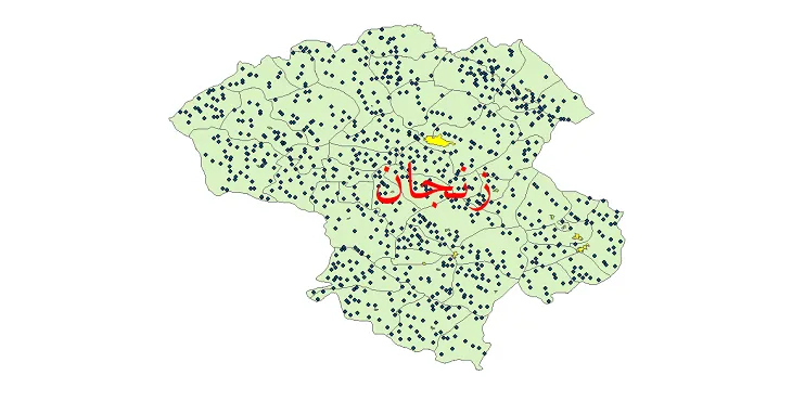 دانلود نقشه شیپ فایل (GIS) تقسیمات سیاسی استان زنجان سال 1400