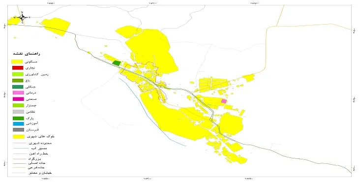 نقشه شیپ فایل (GIS) شهر سرگز 1405 + عکس با کیفیت