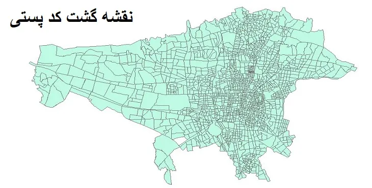  دانلود نقشه شیپ فایل کدپستی شهر تهران