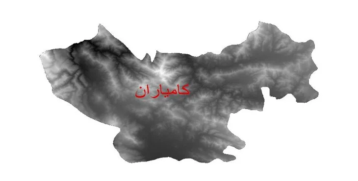 دانلود نقشه دم (DEM) شهرستان کامیاران | دقت 30 متر