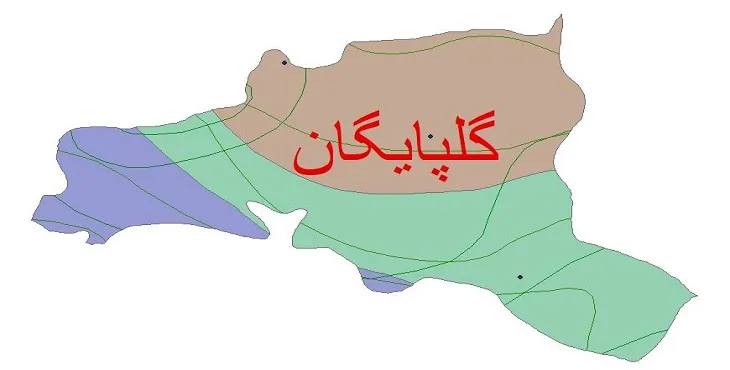نقشه شیپ‌ فایل اقلیم‌شناسی شهرستان گلپایگان + 7 لایه اقلیمی