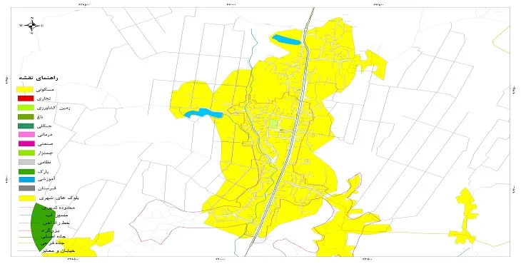 نقشه شیپ فایل (GIS) شهر خوش رودپی 1405 + عکس با کیفیت
