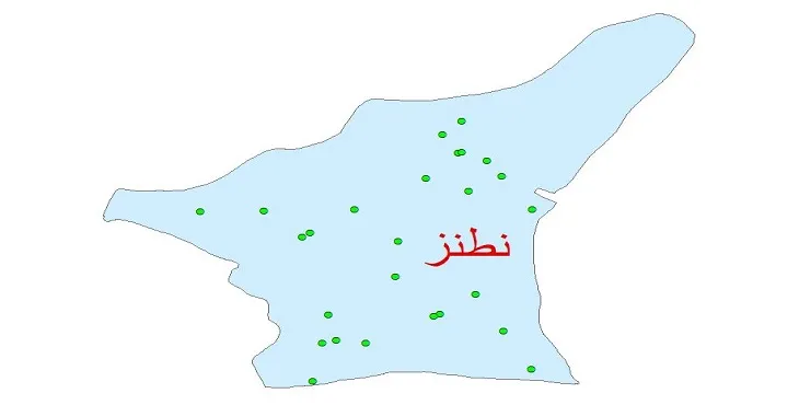 دانلود نقشه شیپ فایل کیفیت آب چاه های شهرستان نطنز