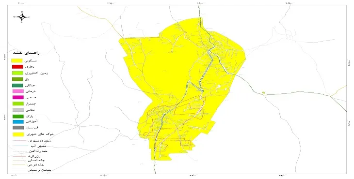 نقشه شیپ فایل (GIS) شهر دیلمان 1405 + عکس با کیفیت