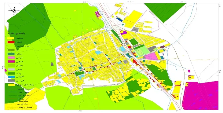 نقشه شیپ فایل (GIS) شهر میمه 1404 + عکس با کیفیت