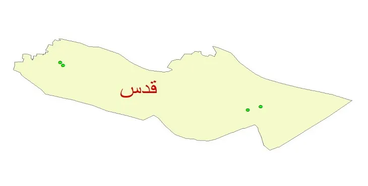 دانلود نقشه شیپ فایل کیفیت آب چاه های شهرستان قدس