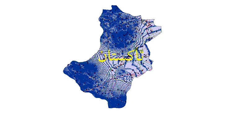 دانلود نقشه های شیپ فایل شهرستان تاکستان + کاملترین لایه GIS