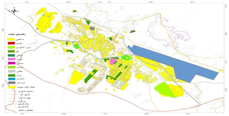 نقشه شیپ فایل (GIS) شهر جم 1404 + عکس با کیفیت