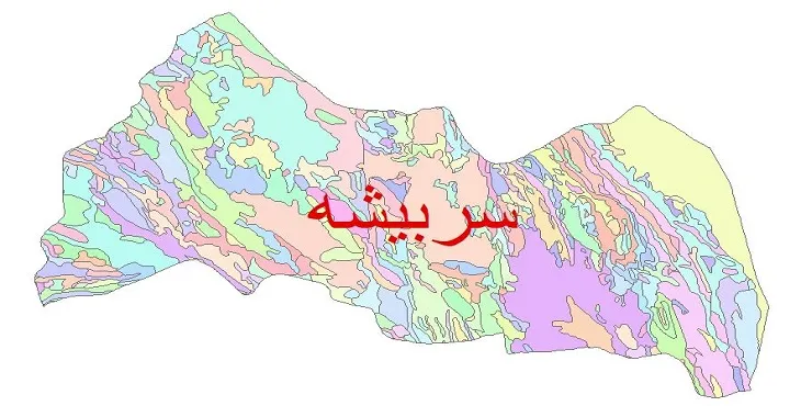 نقشه شیپ فایل (GIS) زمین شناسی شهرستان سربیشه
