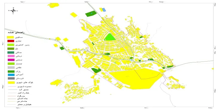 نقشه شیپ فایل (GIS) شهر هفتگل 1404 + عکس با کیفیت