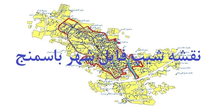 دانلود نقشه های شیپ فایل شهر باسمنج