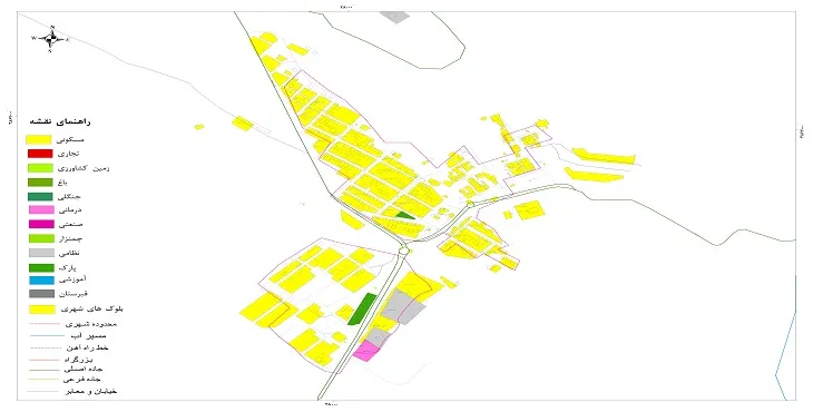 نقشه شیپ فایل (GIS) شهر ازگله 1404 + عکس با کیفیت