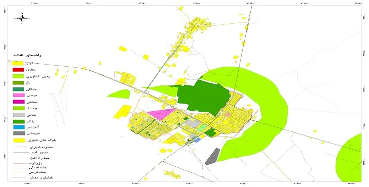 نقشه شیپ فایل (GIS) شهر خرامه 1404 + عکس با کیفیت