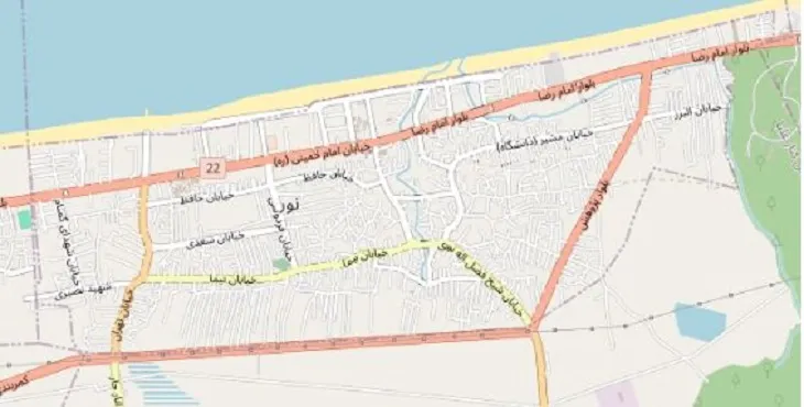 دانلود نقشه شهر نور + pdf با کیفیت بالا