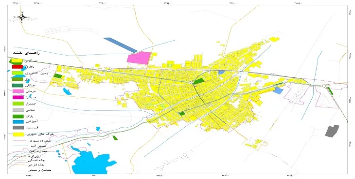 نقشه شیپ فایل (GIS) شهر شادگان 1404 + عکس با کیفیت