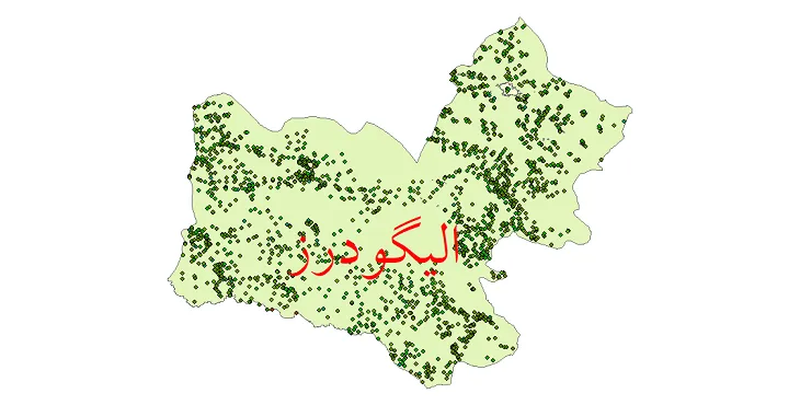 دانلود نقشه شیپ فایل جمعیت نقاط شهری و روستایی شهرستان الیگودرز از سال 1335 تا 1395