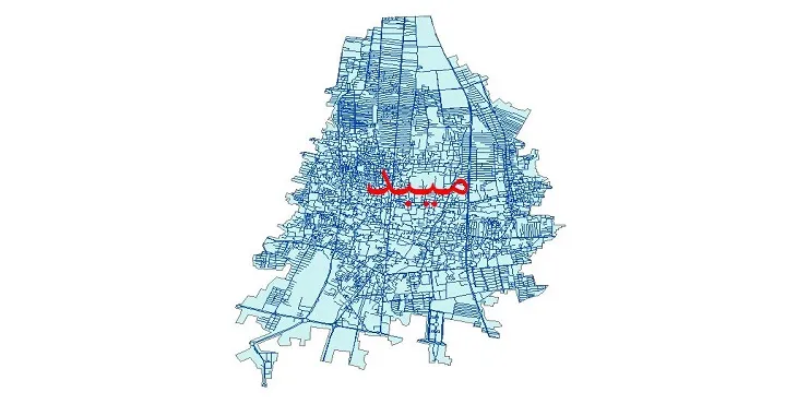 دانلود نقشه شیپ فایل شبکه معابر شهر میبد